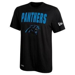 NFL Men's Carolina Panthers 50 Yard Line Short Sleeve T-Shirt Black Size XL Tee